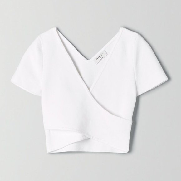 Babaton White Sculpt Knit cross-front - Picture 1 of 5